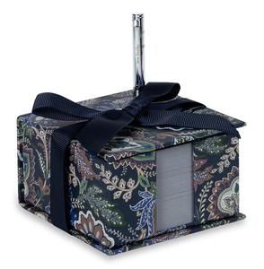 Vera Bradley Note Cube with 400 Blank Sheets and Black Ink Pen Cute Paper Holder